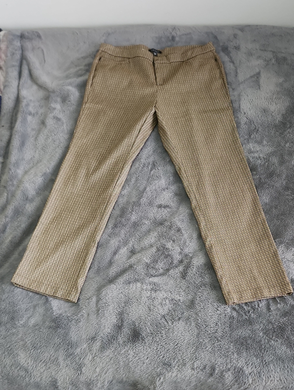 Roz & Ali Tan Textured Dressed Pants